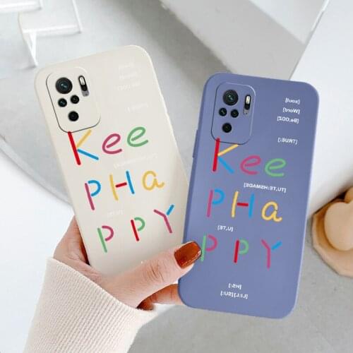 Keep Happy Silicone Case For Xiaomi Redmi Note 10 10S 9T 9 8 7 Pro MAX Redmi 9 9A 9T K40 K30 K20 Pro Soft Phone Back Cover