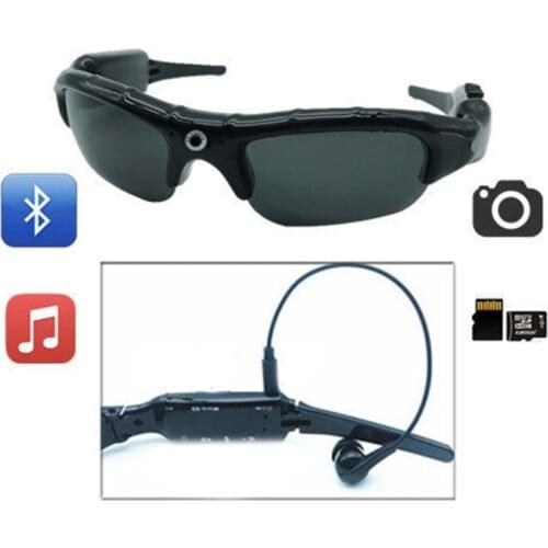 Sunglasses 1080P Glasses Camera with Bluetooth MP3 Player DV Headset Driving