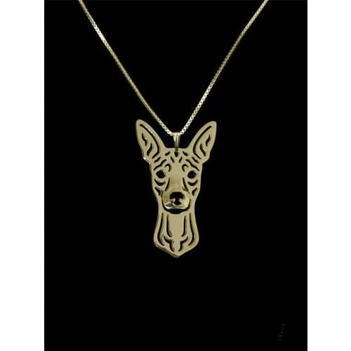 Trendy Miniature Pinscher with natural ears pendant necklace women gold silver of plated statement necklace men cs go collares