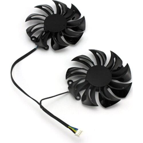Dual Cooling Fans Graphics Card Cooler for Dataland PowerColor RX480 RX470 470D 580 Accessories