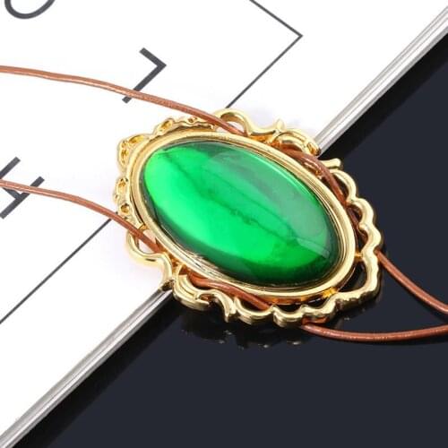 1pc Lovely Anime Violet Evergarden Emerald Necklace Halloween Masquerade Cosplay Prop Accessories Figure Toys Christmas Gift