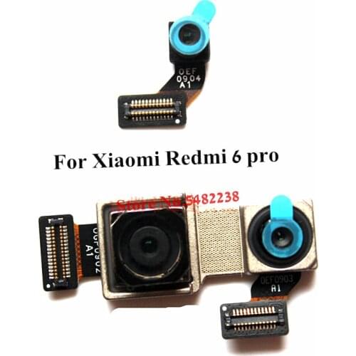 100% Original Back Rear Camera Flex cable For Xiaomi 6 Redmi 6 pro Front Rear Built-in Camera connector module Replacement parts