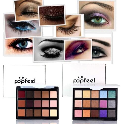 15 Colors Mini Eye Shadow Palette Makeup Eyeshadow Palette Professional Cosmetic Set Mini Eyes Glitter Powder Beauty Fashion