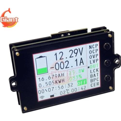 2.4 inch Digital Voltmeter Ammeter Thermometer Wattmeter Coulomb Power Energy Meter Lead Acid Lithium Battery Capacity Indicator
