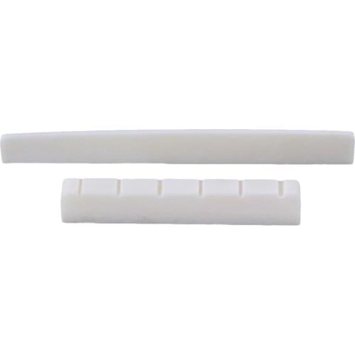 2 in 1 Durable Guitar Bone Bridge Saddle Nut for Classical Guitar