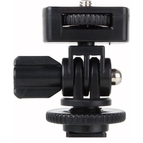 360 adjustable angle pole Hot shoe mount adapter with 1/4" -20 screw to Flash Shoe Mount Adapter for LED light