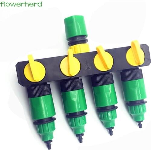 4 Way Shunt Water pipe connector Water diverter Drip garden irrigation 4/7 or 8/11 Hose Connector Fitting hose splitters
