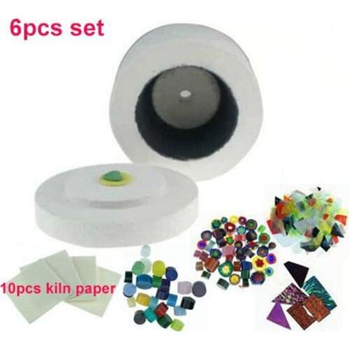 6pcs set Mini Glass Kiln Kit Fuseworks Begginer Kiln Kit Glass Fusing In Microwave Kiln