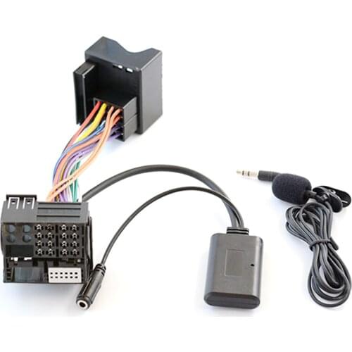 40Pin Quadlock Fakra Car Stereo RD4 Headunit Full Harness Cable Bluetooth Microphone AUX IN Ca for For Peugeot Citroen