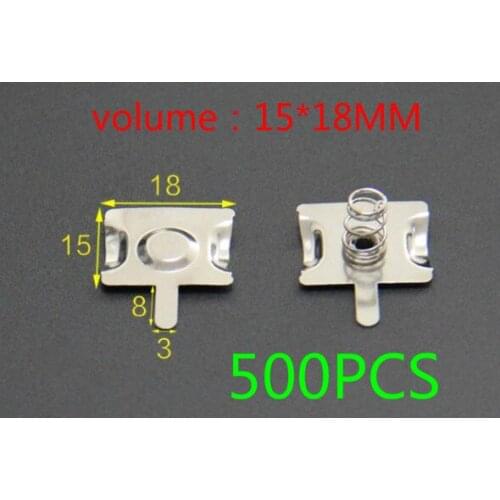Free delivery 500pcs 18650 battery pack 15 * 18 spring contact piece battery box positive and negative single pole batte