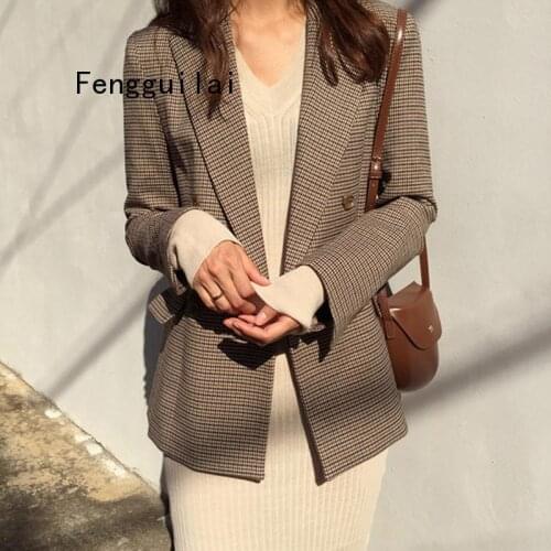 Fengguilai Women's Tweed Blazers