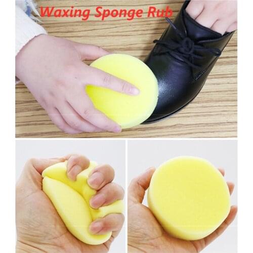 Waxing Sponge Rub Durable Car Leather Polish Sponge Brush Glasses Floors Clean Waxing Sponge Furniture Leather Care Clean Tools