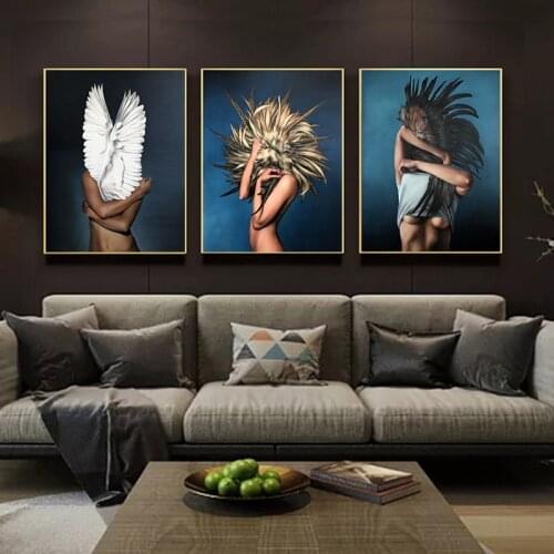 GATYZTORY 3PC Painting By Numbers Figure Animal Girl Hand Painted Abstract Pictures By Number Woman On Canvas Home Decoration