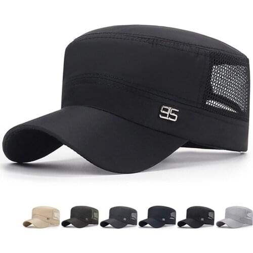 Military Hats Sailor Captain Caps Summer Men Breathable Baseball Cap Mesh Visors Hat Trucker Snapback Fashion Flat Headwear