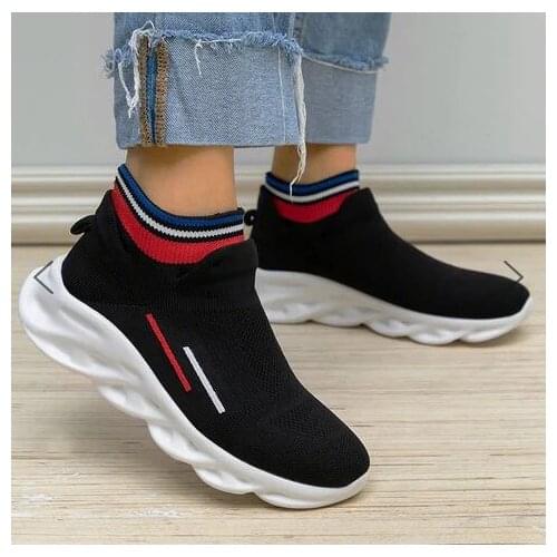 Elastic Socks Sneakers Women Vulcanized Shoes Sock High Top Trainers Breathable Tenis Feminino Casual Shoes Ladies Zapatos Mujer