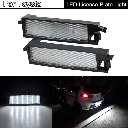 2PCS LED license plate FOR Toyota RAV4 (XA30) 2006-2012, Powered by 18-SMD Xenon White LED Diodes