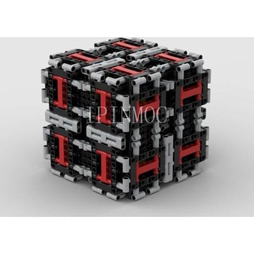 MOC- mini Block Rubiks Cube with a variety of color optional technology accessories