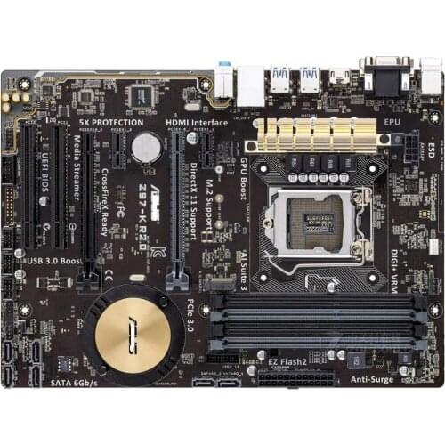 Asus Z97-K R2.0 Desktop Motherboard LGA 1150 DDR3 USB2.0 USB3.0 32GB For I3 I5 I7 CPU Z97 Original motherboards boards