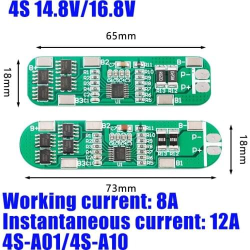 4S 12A 14.8V 16.8V 18650 Lithium Battery Protection Board 4 Cells Li-ion Lipo Polymer Charger Protection BMS/PCM/PCB Module