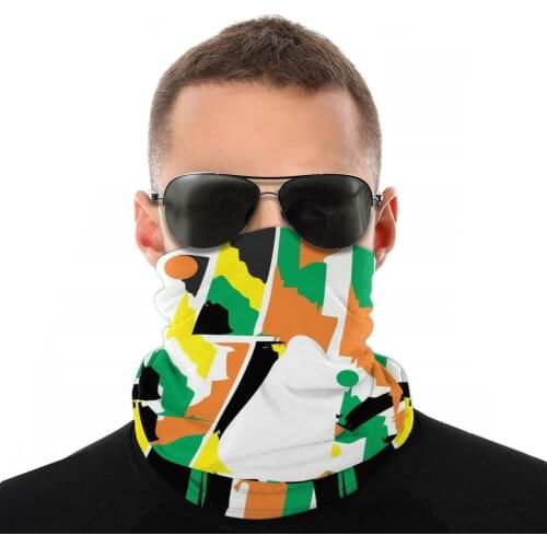 Colorful Abstract Canvas Magic Scarf Neck Face Mask Unisex Fashion Tube Scarf Seamless Bandanas Windproof Headband Biking Hiking