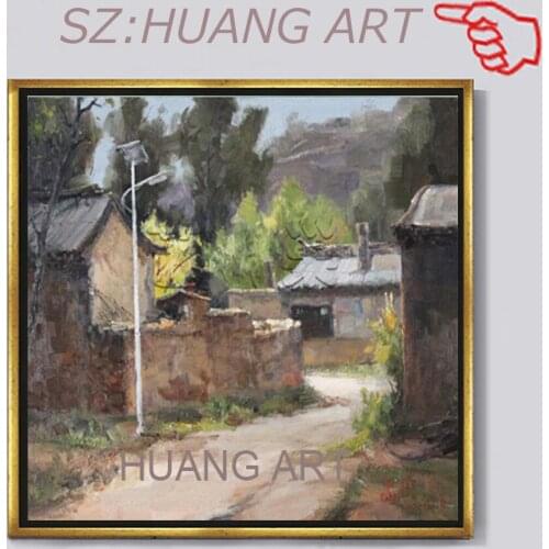 Contemporary art Landscape Rural style oil paintings Spring scenery Utrecht Canvas hand painted High quality Wall pictures