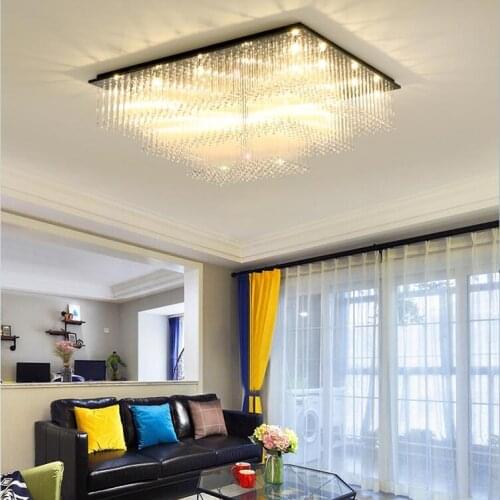 Three-color dimmable LED Ceiling Light Fixtures Crystal Modern Ceiling Lamps For Living Room Lamparas Para Teto Home Lightin