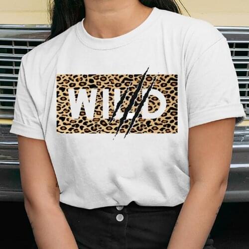 Women Leopard Love Trend Short Sleeve 90s Cute New Fashion Graphic Tshirt T-Shirt Lady Cartoon Female Tops Tees Print Clothes