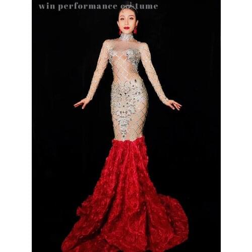 Formal Evening Dress Anniversary Vestidos Mesh See Through Ball Prom Birthday Party Elegant Long Feather Show Celebrity Opera