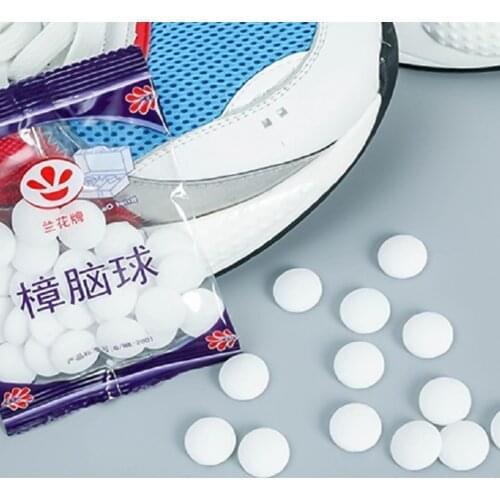 20 Packs Household Mothballs Anti-mold Moth Repellent Camphor Ball Pest Control Household Bedroom Wardrobe Drawer Deodorizer