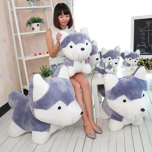 2019 26-65cm Kawaii Simulation Husky Dog Plush Toy Birthday Present Stuffed Animal Valentines Gift Fast Delivery Cushion Girl