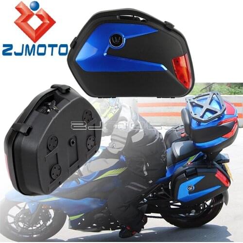 2X Motorcycle Luggage Side Case Saddle Bags Bracket Carrier 20L For Suzuki GSR250 GSX 250 R BJ500 SH23 Triumph Storage Side Box