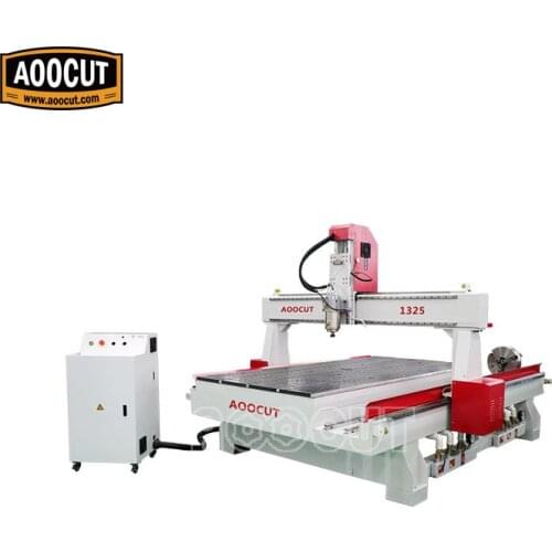 4axis woodworking machine cnc router Aoocut 1325 3d chinese cnc router to make sculpture 3d models