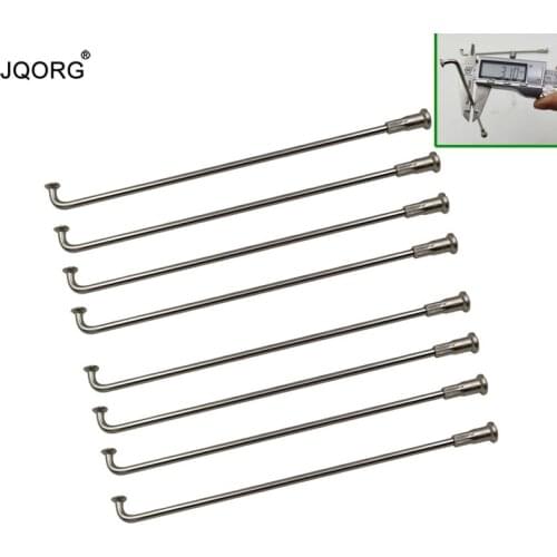 44 PCS A Lot 10 Gauge Diameter 3.1mm Motorcycle Spokes Material Stainless Steel J-bend Round Body Motobike Wheel Spokes With Cap