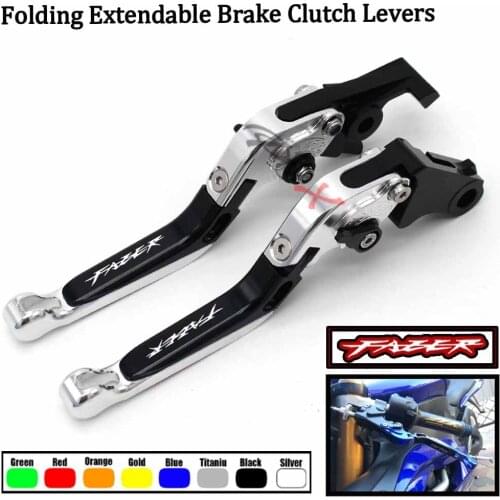 Motorcycle accessories adjustable brake clutch lever for Yamaha FZS 600 FZS600 Fazer 1998-2003 1999 2000 2001 2002 Blue CNC
