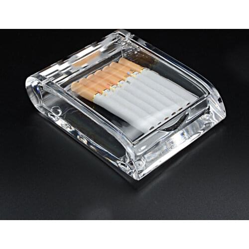 20 Cigarette Female Transparent Plastic Cigarette Case Flip Cigarette Box High-Grade Portable Sealed Waterproof Creative Gift