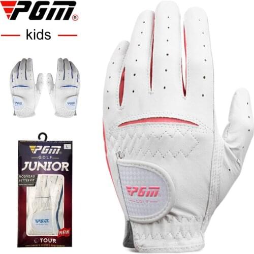 Golf Gloves Children Soft Breathable Left Hand Right Hand Lambskin Material With Anti-slip Granules Children Golf Gloves