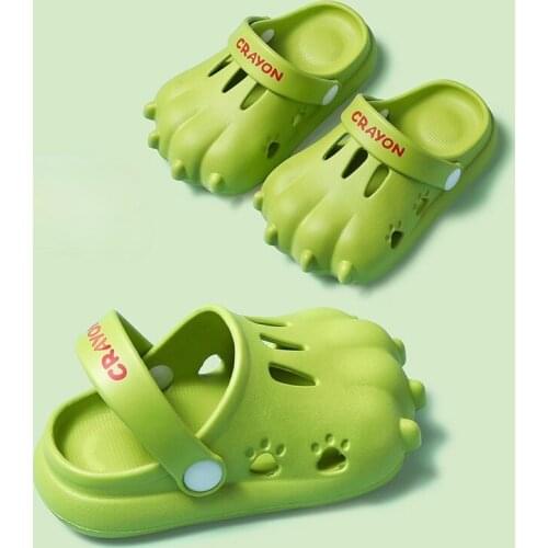 Three Dimensional Dinosaur Paw Kids Hole Shoes Children Eva Slippers Summer Home Boy Girl Non-slip Soft Bottom Baby Sandals