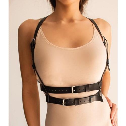 Erotic Sex Toys Mature Leather Harness Body Sexy Garter Belt Stocking Suspenders Belt Straps Bondage Lingerie Women Leg Harness