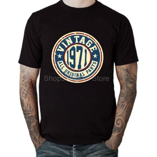 Vintage 1971 All Original Part T shirt Fathers day T-shirt 48 year old Birthday tshirt Retro Thanksgiving Classic 70s Clothing