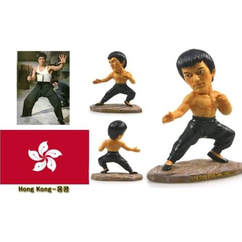 Hot Sale Hong Kong Bruce Lee Creative Resin Crafts World Celebrity Statue Tourism Souvenir Gifts Collection Home Decortion