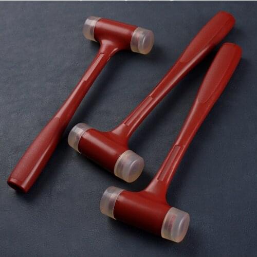 Nice small red hammer for leather craft High quality handmade rubberhammer Leather Craft Tool 335g