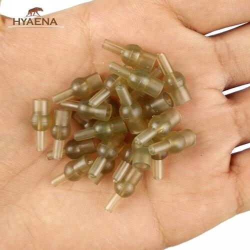 Hyaena 40pcs Helicopter Rigs For Carp Fishing Connector Tulip Beads Rubber Anti-Tangle Beads Fishing Quick Change Beads