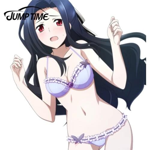 JumpTime 13cm x 12.8cm Mahouka Koukou no Rettousei Anime Saegusa Mayumi Girls Cartoon Beauty Sports Rally Car Stickers Decal