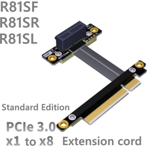 PCI-E 3.0 1x 8x Graphics card Adapter Cable PCI Express PCIe x8 x1 Extender For GTX1080 PCIe3.0 8x 1x