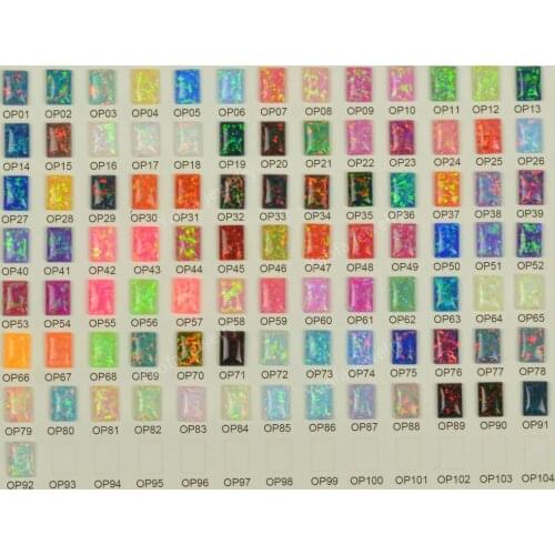 Opal Supplier Sale 2021 new 92 Colors Synthetic Opal Color Cards Opal Stone Color Charts