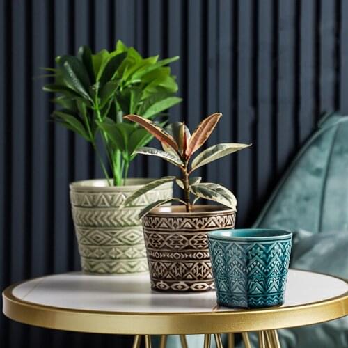 Ceramic Flower Pots For Juicy Plants Small Bonsai Pot Home And Garden Decor Mini Succulent Plants Pots Planter Pot Flower Pots