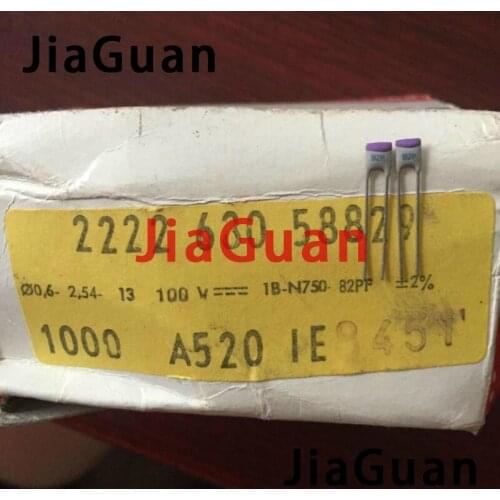 50PCS NEW BC 100V 82PF 2% P2.5MM silver film ceramic capacitor PH 630 82P 100VDC high frequency hot sale