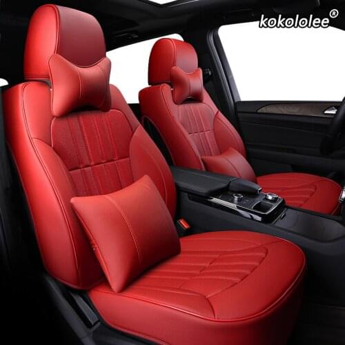 Kokololee Custom Leather car seat cover For Mitsubishi PAJERO OUTLANDER EX ASX Grandis Eclipse Cross galant Lancer Zinger auto