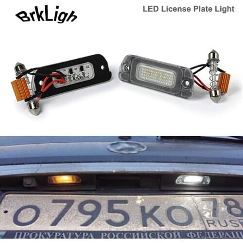 2Pcs No Error LED Number License Plate Light Lamp For Mercedes Benz W163 W164 ML350 ML450 ML500 X164 GL350 GL450 GL500 W251 V251