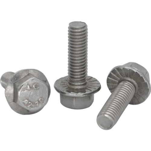 M10 M10*40/45/50/55/60 M10x40/45/50/55/60 304 Stainless Steel DIN6921 External Hex Hexagon Frame Bolt Lock Flange Screw